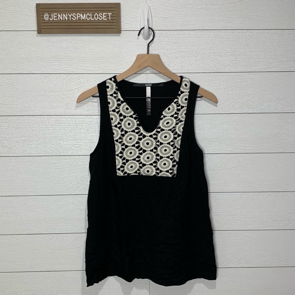 NWT Kensie Black Sleeveless Top Size Small